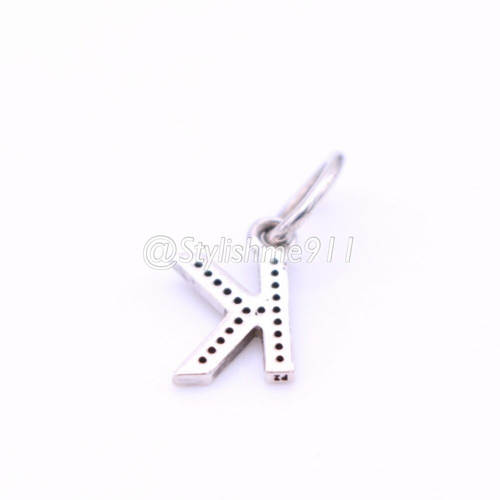 Authentic PANDORA Retired Letter K Dangle with Zirconia - Picture 6 of 9